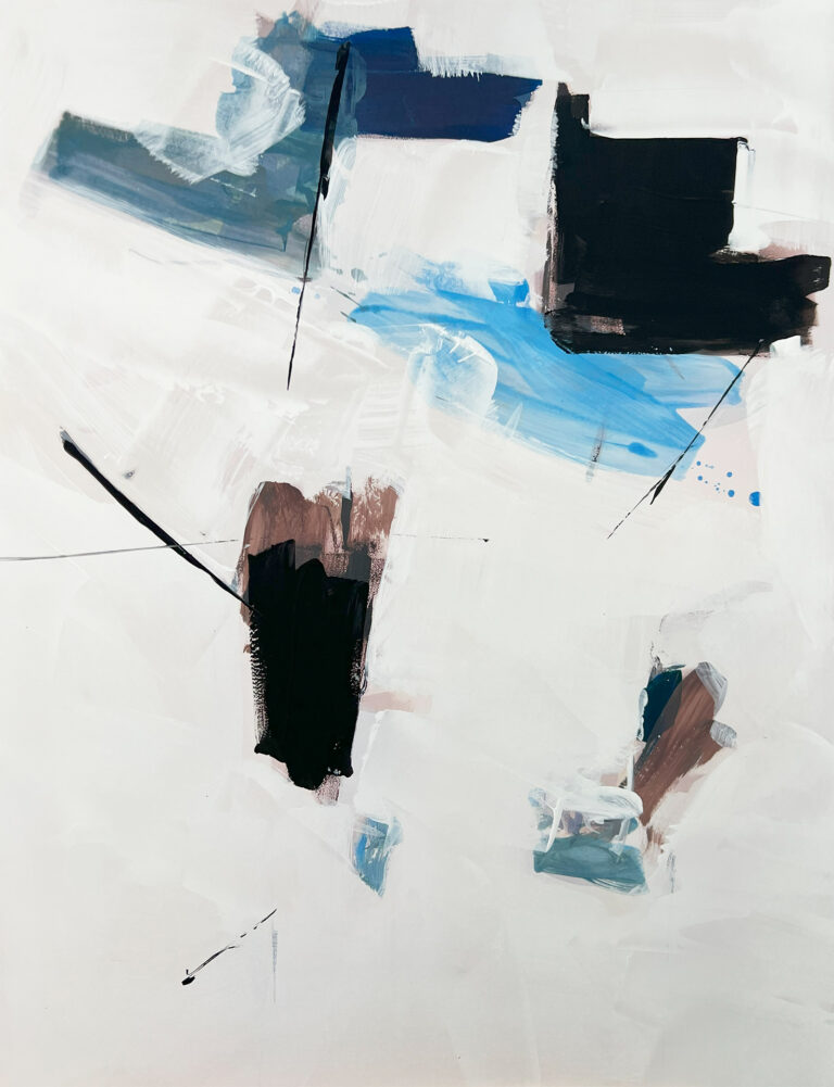 Abstracci¢n Moderna en Contraste: Azul