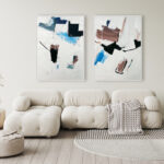 Negro y Tierra sobre Blanco Luminoso