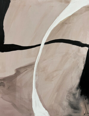 Cuadro abstracto en tonos arena