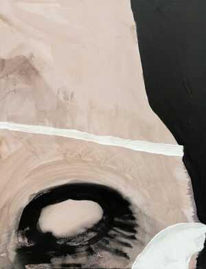 Cuadro abstracto en tonos arena