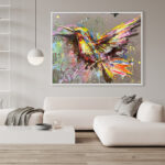Arte Vibrante de Colibrí para Espacios Modernos y Llenos de Vida
