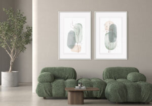 Arte Abstracto Moderno con Marcos Minimalistas