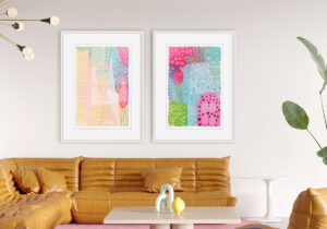 Láminas Abstractas Contemporáneas enmarcadas