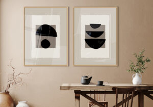 Láminas Abstractas Minimalistas enmarcadas