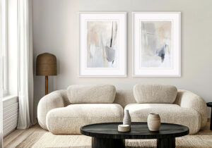 Lámina de Arte Abstracto Contemporáneo enmarcada