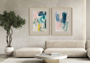 Arte Abstracto enmarcado en Interior Moderno