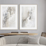 Obra abstracta moderna con tonos neutros