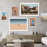 Fotografía del desierto enmarcada con estilo elegante