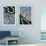 Pósters abstractos en tonos relajantes