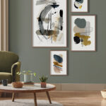 Arte abstracto contemporáneo en marcos elegantes