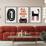 Arte inspirado en gatos coloridos