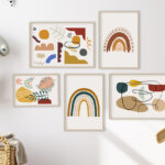 Arte abstracto moderno para habitación infantil