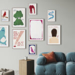 Composición Moderna de Galería de Arte en Pared