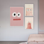 Lámina Minimalista en Rosa con Personaje Ilustrado