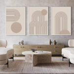 Láminas Geométricas Minimalistas enmarcadas