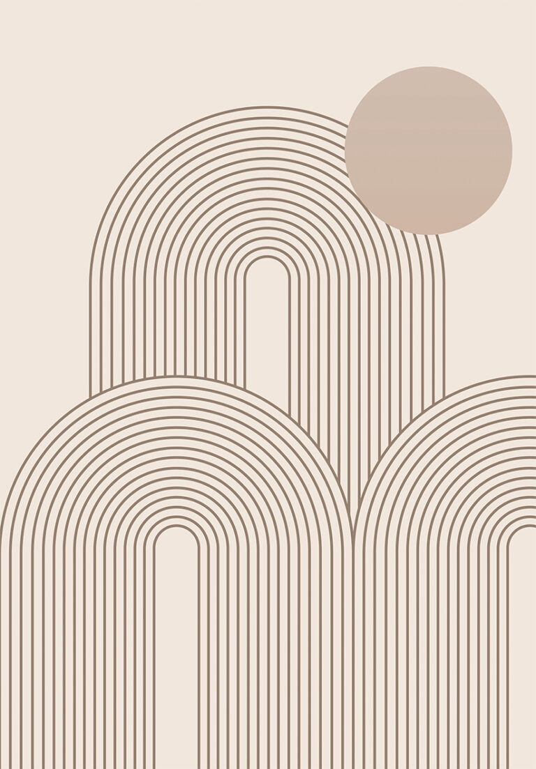 Dibujo Lineal Minimalista en Tonos Neutros