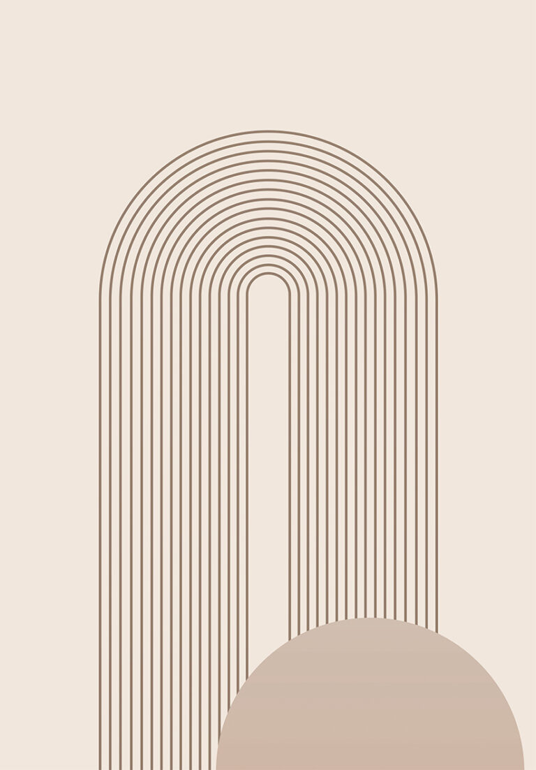 Lámina Abstracta Minimalista en Beige