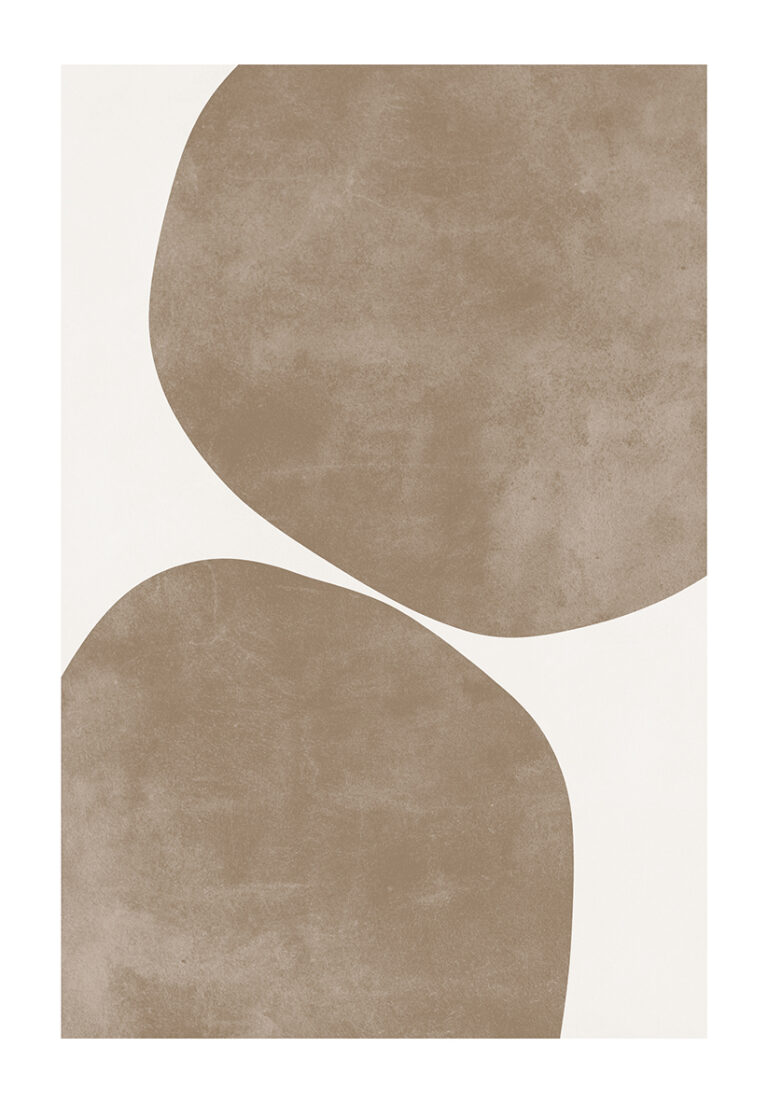 Arte Abstracto Minimalista en Tonos Marrón