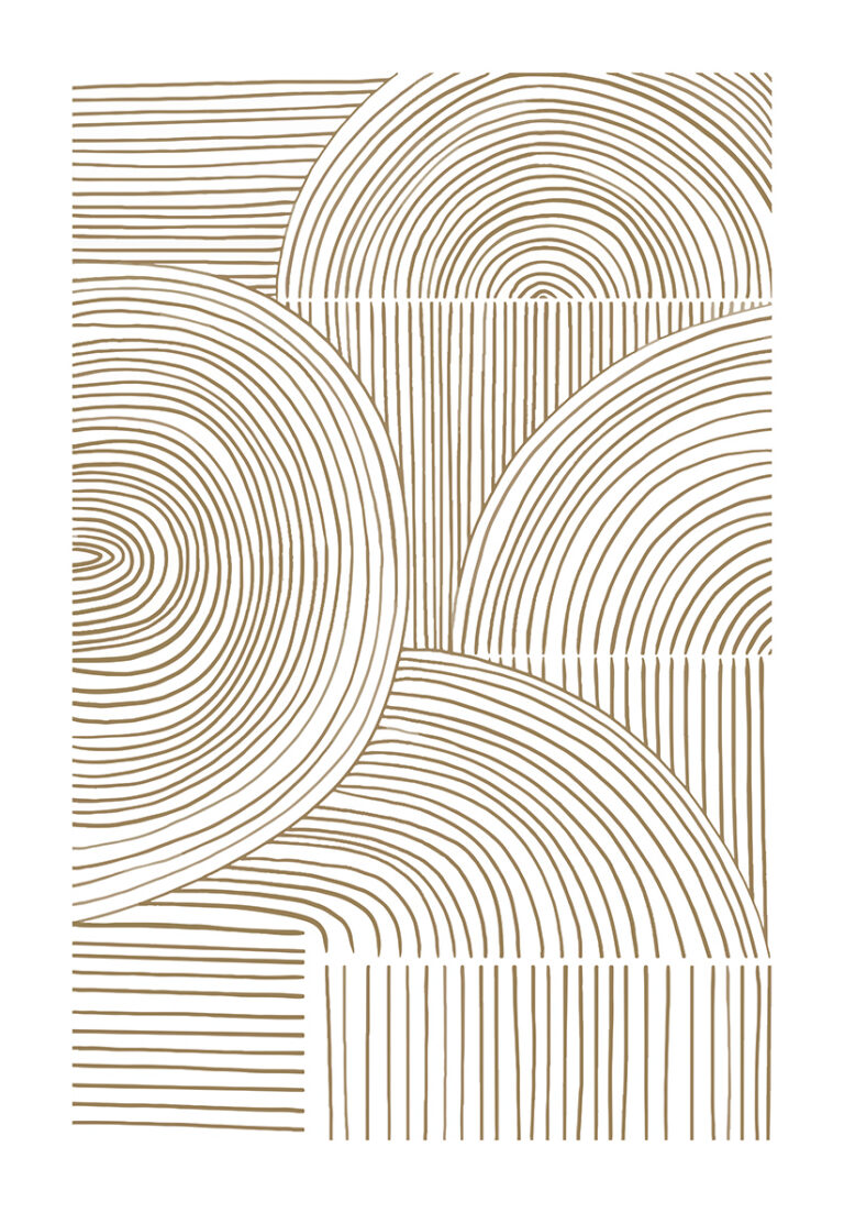 Diseño de Arte Abstracto Lineal y Minimalista