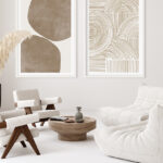 Láminas de Arte Abstracto Moderno en Tonos Beige