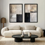 Cuadro Abstracto Contemporáneo enmarcado para Pared