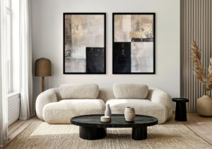 Cuadro Abstracto Contemporáneo enmarcado para Pared