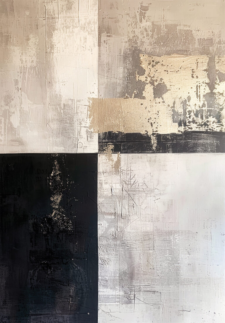 Pintura Abstracta con Tonos Neutros