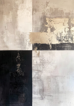 Pintura Abstracta con Tonos Neutros