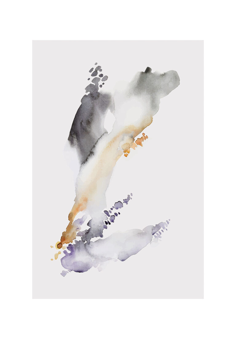 Arte en Acuarela Abstracta con Tonos Tierra