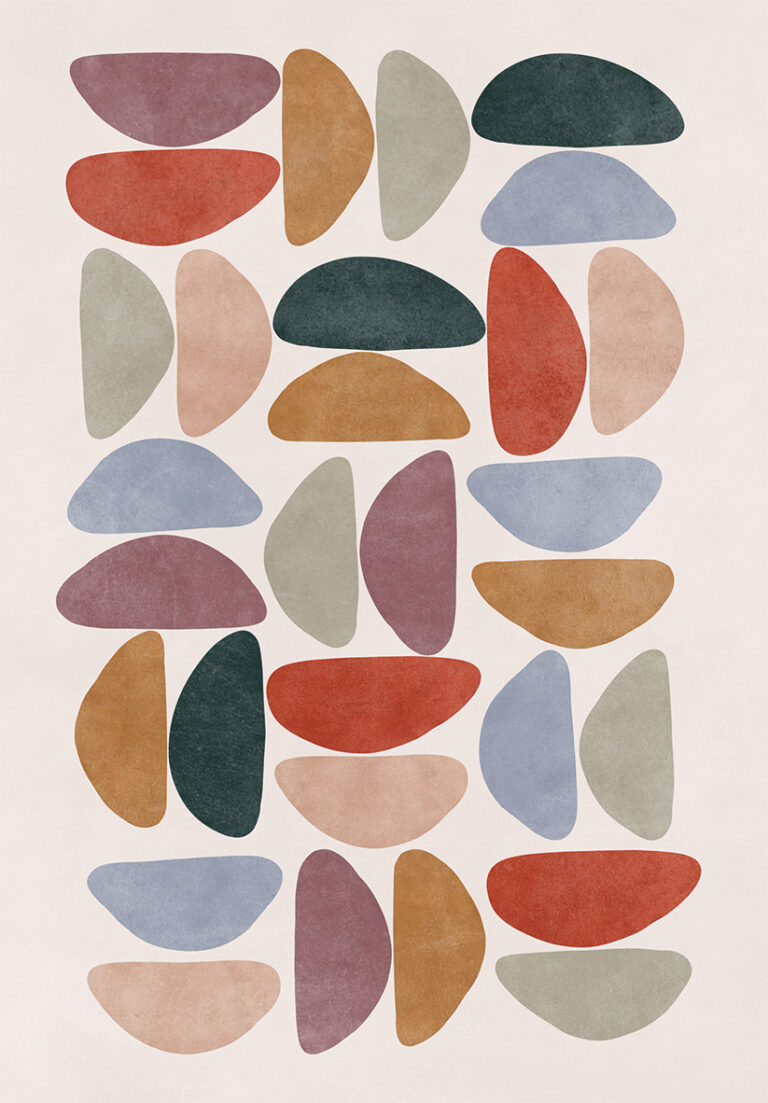 Formas Geométricas Abstractas en Tonos Suaves