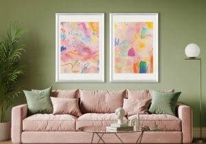 Láminas de Arte Abstracto Colorido enmarcadas