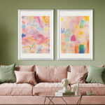 Láminas de Arte Abstracto Colorido enmarcadas