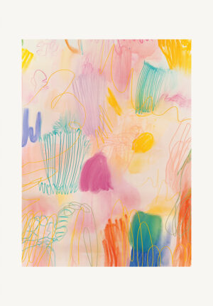 Arte Abstracto Vibrante en Colores Pastel