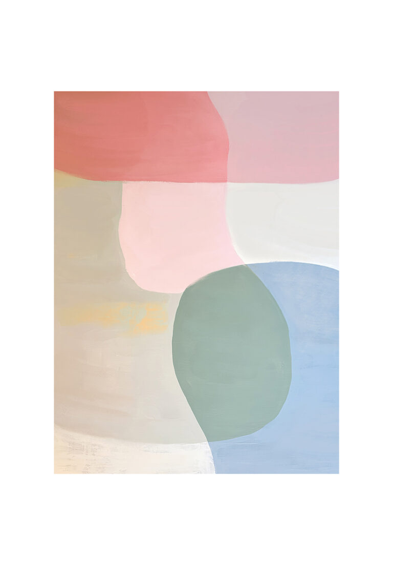 Arte Geométrico Abstracto en Tonos Pastel