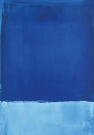 Pintura Abstracta Azul con Degradado