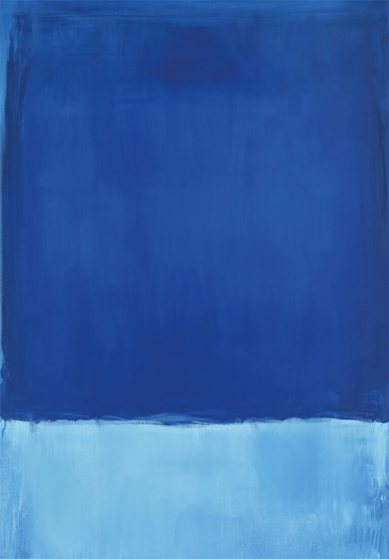 Pintura Abstracta Azul con Degradado