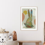 Ilustración de Conejo Abstracto y Colorido