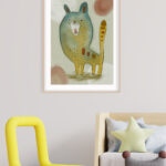 Ilustración Abstracta y Juguetona de Animal