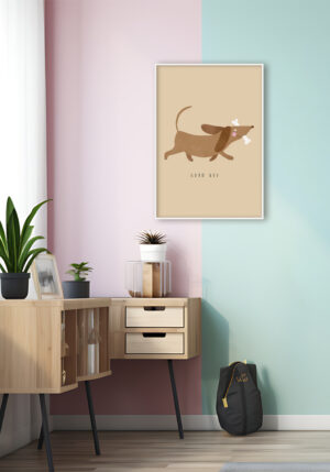 Perro Salchicha Juguetón con Hueso