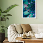 Vista Macro de Suculenta en Tonos Vibrantes