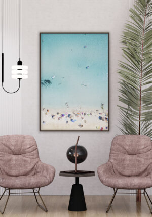 Vista Aérea de Playa con Mar Turquesa