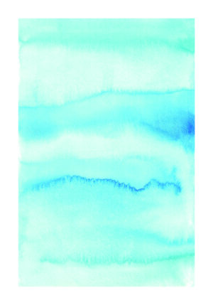 Pintura Abstracta en Acuarela Azul