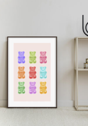 Patrón de Ositos de Goma en Colores Brillantes