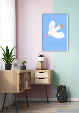 Ilustración de Paloma con Corazón