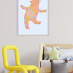 Osito con Lunares de Colores en Dibujo Ilustrado