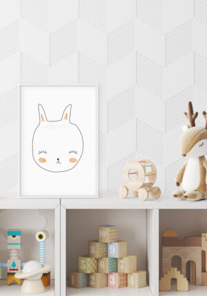 Boceto Animal Minimalista con Detalles en Naranja