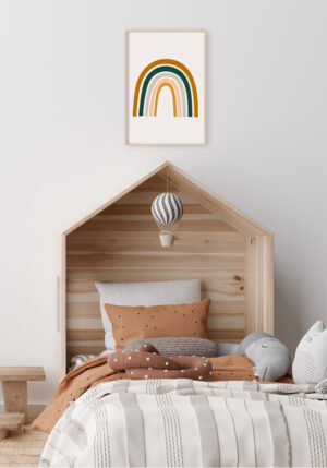 Diseño de Arcoíris Bohemio en Tonos Tierra