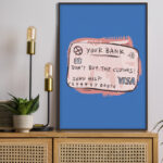 Ilustración humorística de tarjeta de crédito