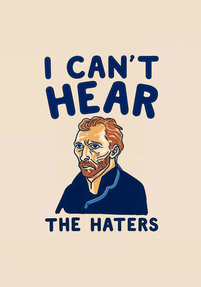 Retrato moderno con estilo gráfico humorístico