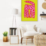 Ilustración colorida en estilo pop art